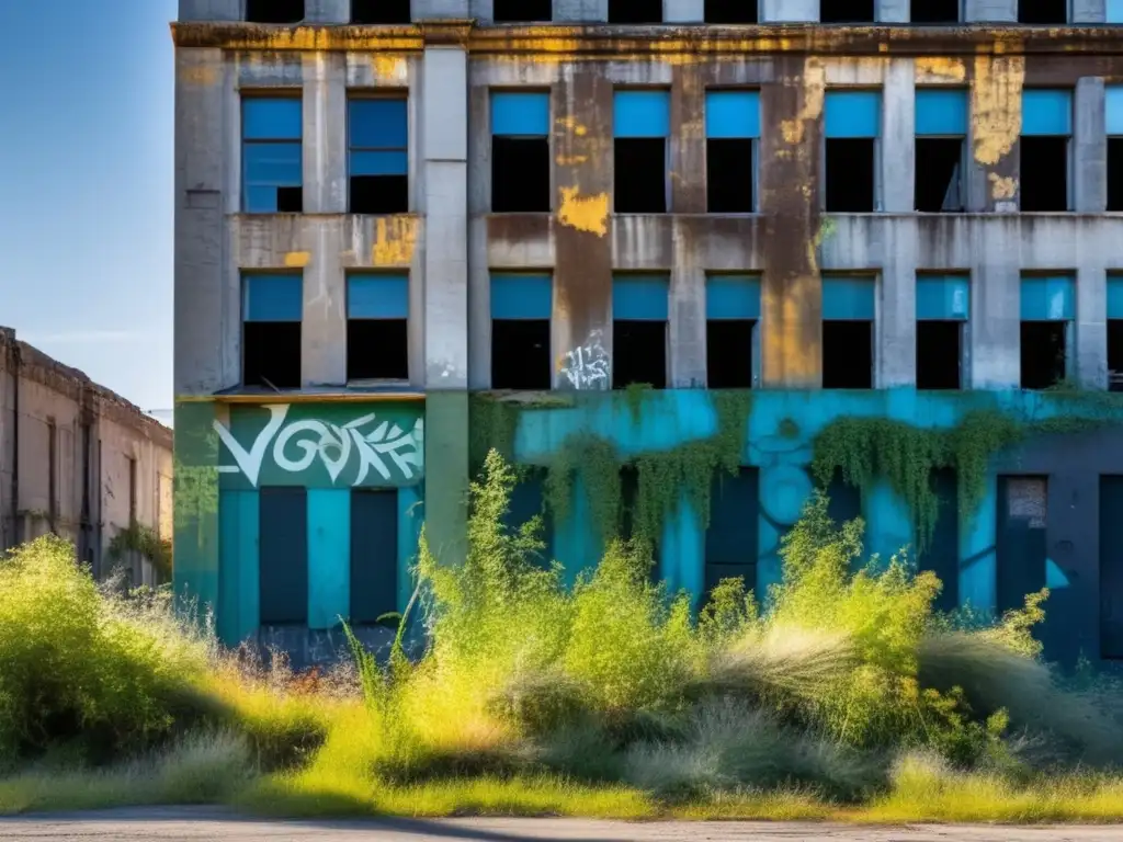 La decadencia de una ciudad abandonada cobra belleza en graffiti y naturaleza salvaje.