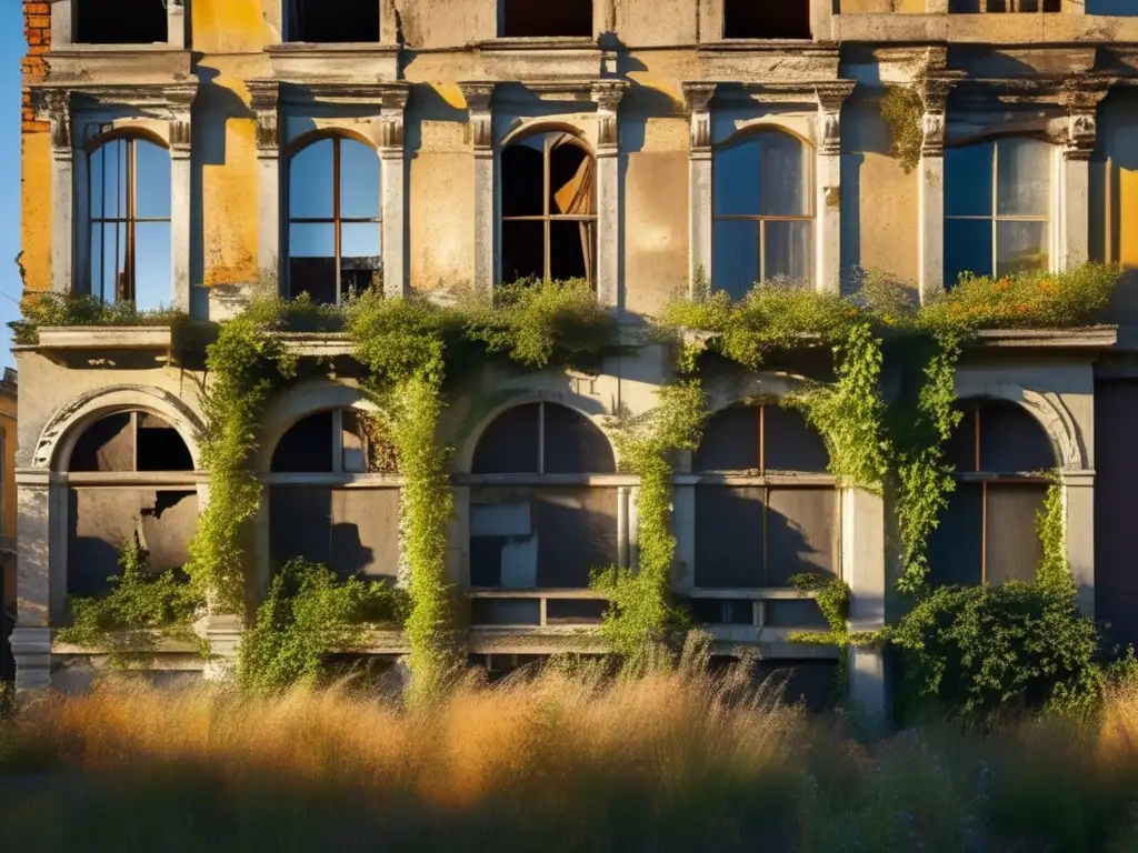 Ruinas encantadoras: edificio abandonado con naturaleza salvaje
