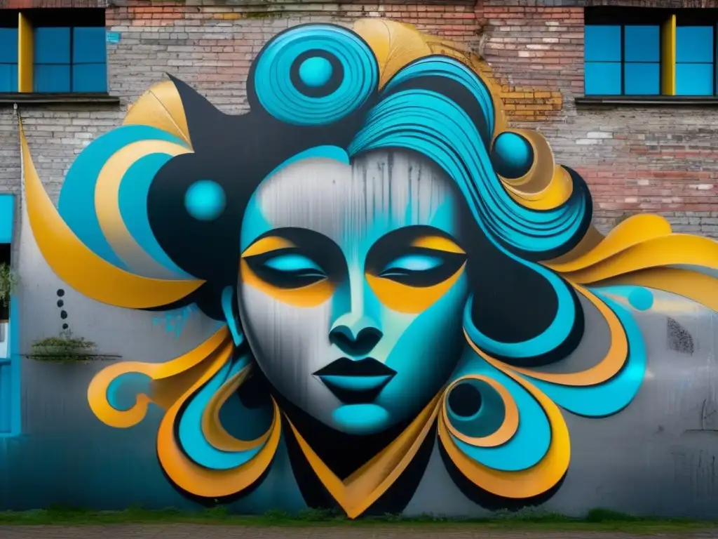 Exploración de ciudades fantasma en Bélgica: Detalle de un mural de graffiti en Doel, Bélgica, evocando misterio y encanto.