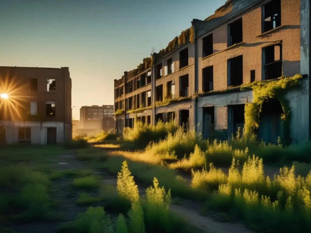 'Fascinante ciudad fantasma abandonada, donde la naturaleza reclama su lugar. Medidas seguridad turismo ciudades fantasma.'