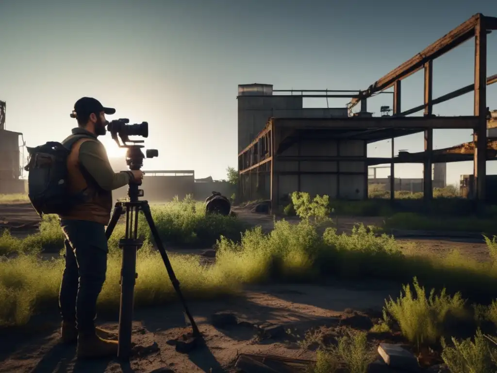 Video grabado en sitio industrial abandonado