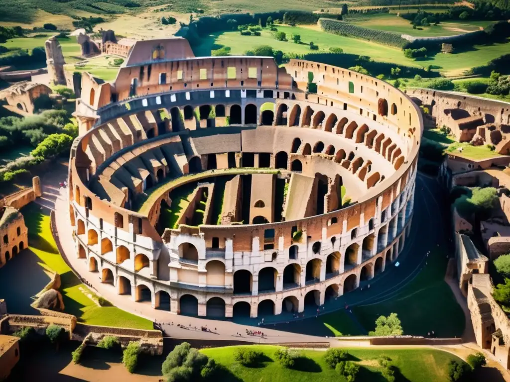 Explorando la historia y el abandono del Coliseo Romano, la imagen muestra su exterior desgastado y la exploración de su entorno arqueológico.