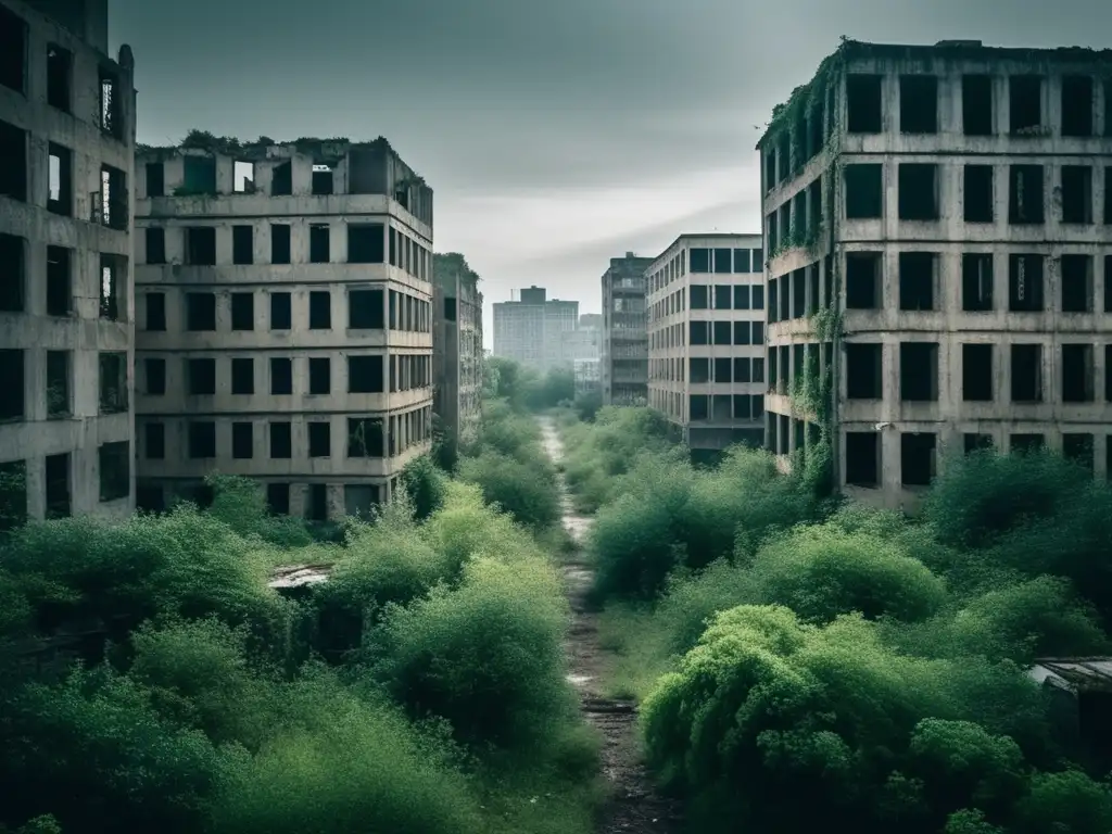 Explora la historia de ciudades abandonadas en un entorno urbano desolado y misterioso.