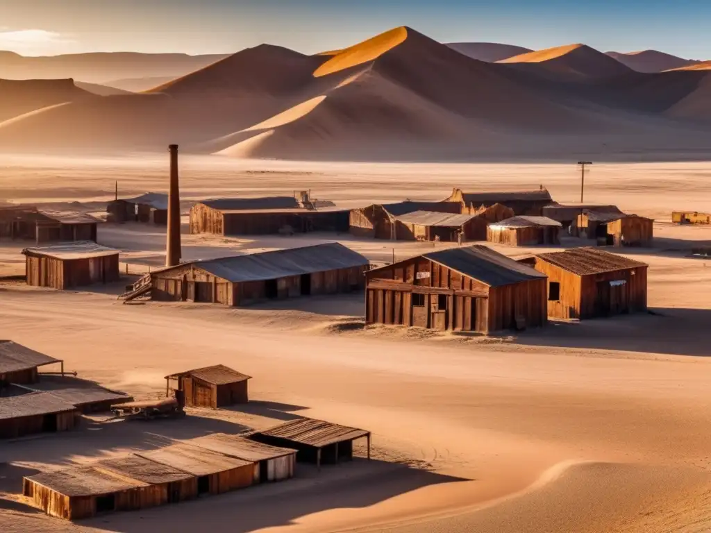 Explora la historia de Humberstone en Chile a través de esta impresionante imagen de un pueblo minero abandonado en medio del desierto de Atacama.