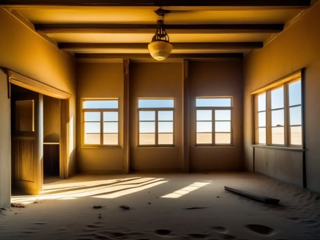 Explora las historias ocultas de Kolmanskop, ciudad fantasma, a través de la belleza inquietante de sus edificios abandonados y la historia que encierran.