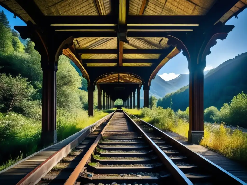 Una imagen detallada y nostálgica de la antigua estación de tren de Canfranc, España, muestra la belleza en la decadencia. Proyectos reutilización estación Canfranc España