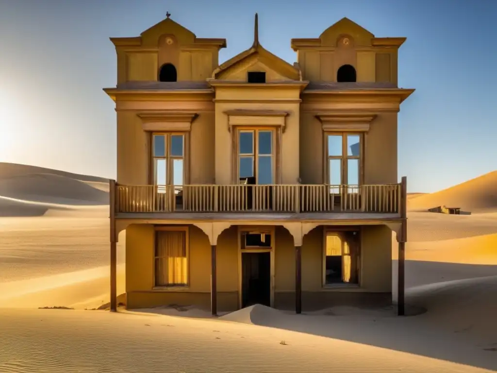 Ruinas doradas de Kolmanskop: belleza desolada en alta resolución