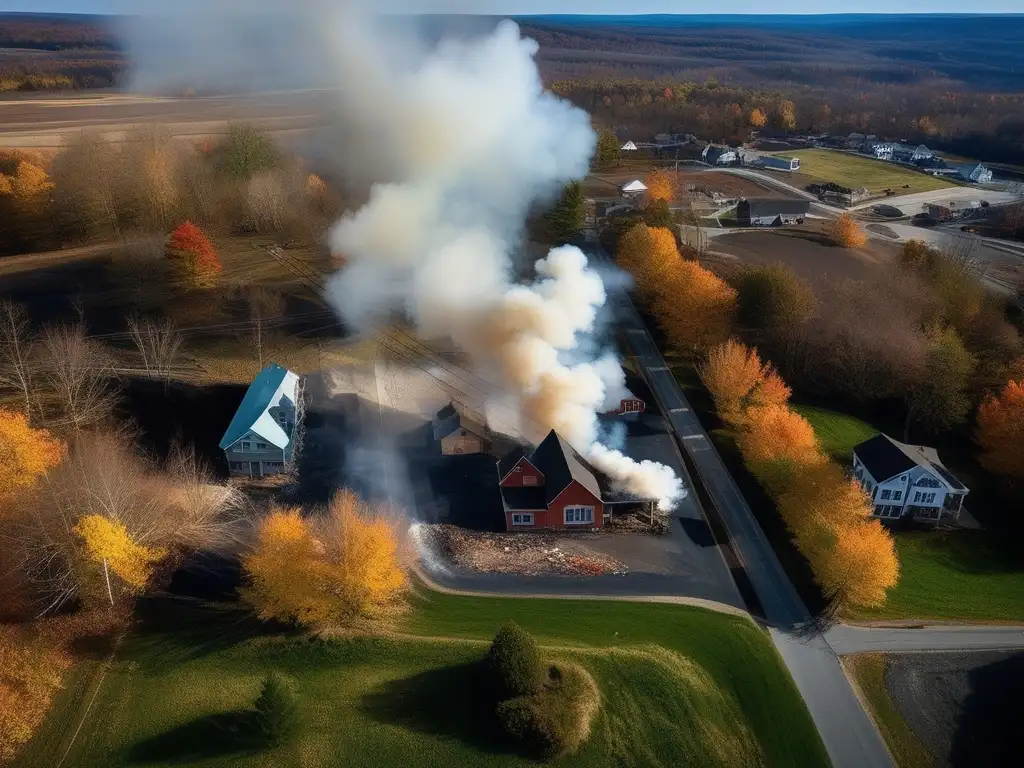 Una imagen impresionante de Centralia, Pennsylvania, muestra el impacto del fuego eterno en la ciudad fantasma.