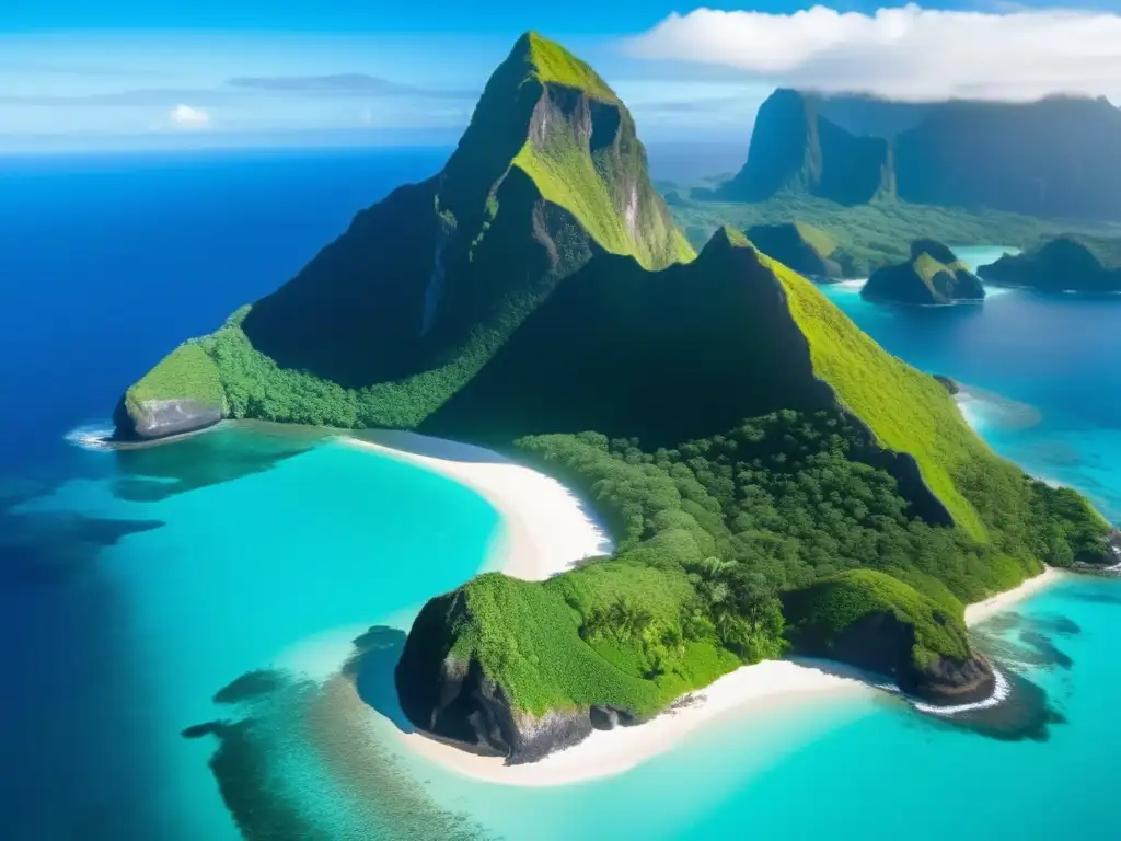 Isla misteriosa y desierta rodeada de aguas turquesas en Oceanía. <b>Islas cerradas al público en Oceanía.