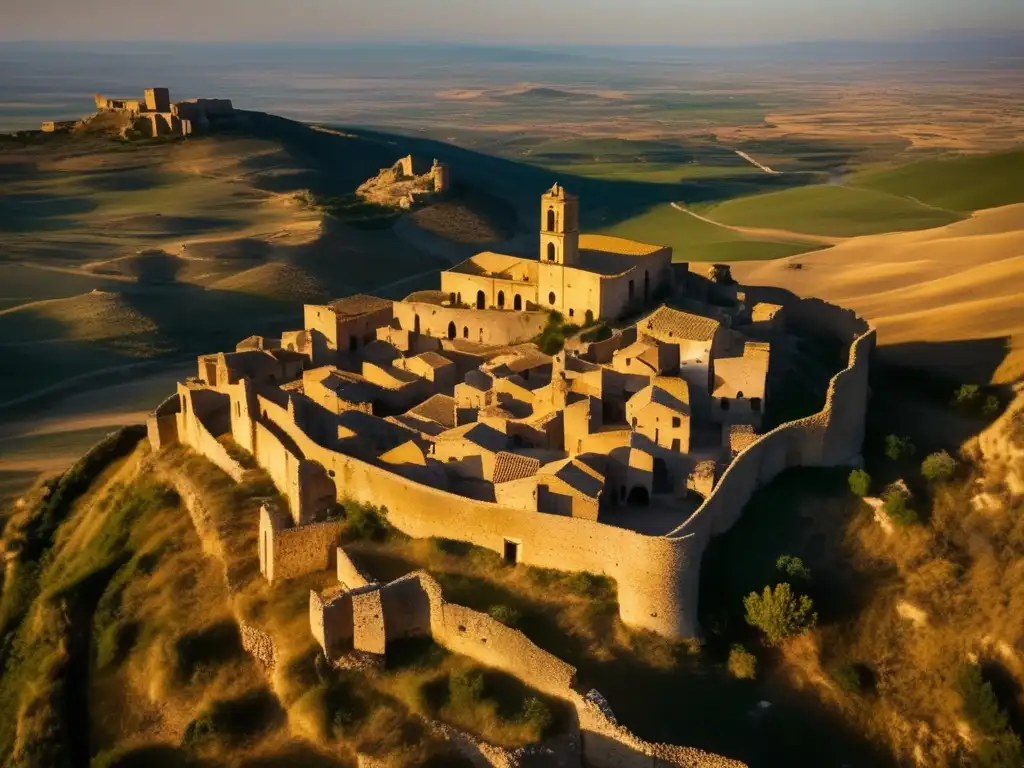 Las leyendas de la ciudad deshabitada de Craco cobran vida en esta impresionante vista aérea al atardecer.