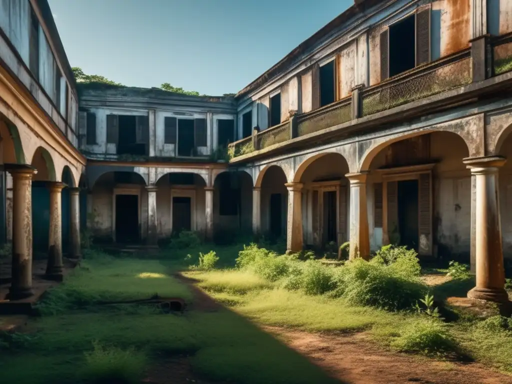 Ruinas coloniales en Elisabethville: belleza abandonada Descubriendo el pasado colonial en Elisabethville: Detalles arquitectónicos, vegetación exuberante y la historia olvidada de la ciudad.