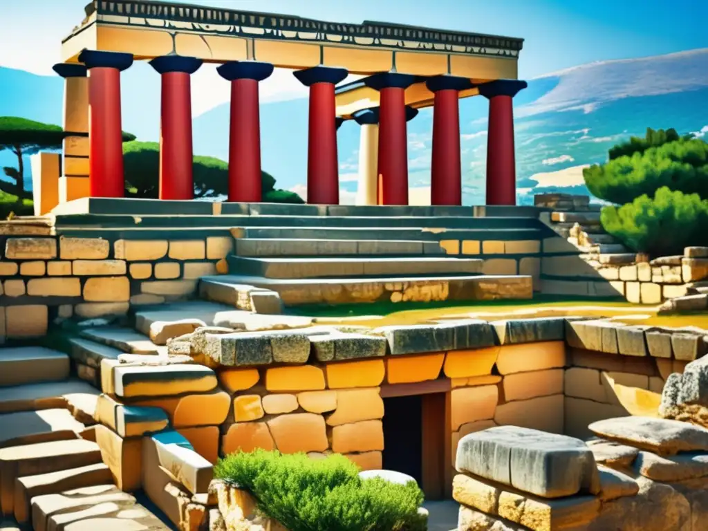 Explora las ruinas abandonadas de Knossos en Creta, con su arquitectura en ruinas y la atmósfera misteriosa de la historia antigua.