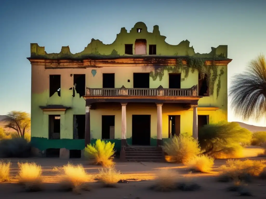 Ruinas de mansión colonial en Windhoek, Namibia