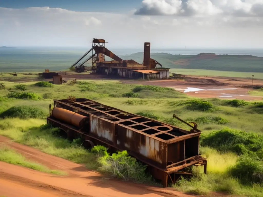 Las ruinas de las Minas de Morro Velho en Brasil muestran la naturaleza reclamando el sitio industrial abandonado.