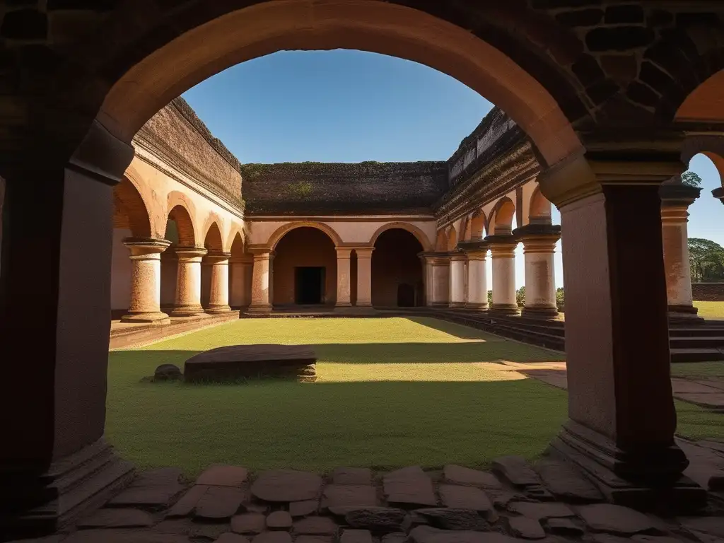 Explora las ruinas de la misión jesuita de La Santísima Trinidad del Paraná en Paraguay, con su arquitectura histórica y exuberante paisaje.