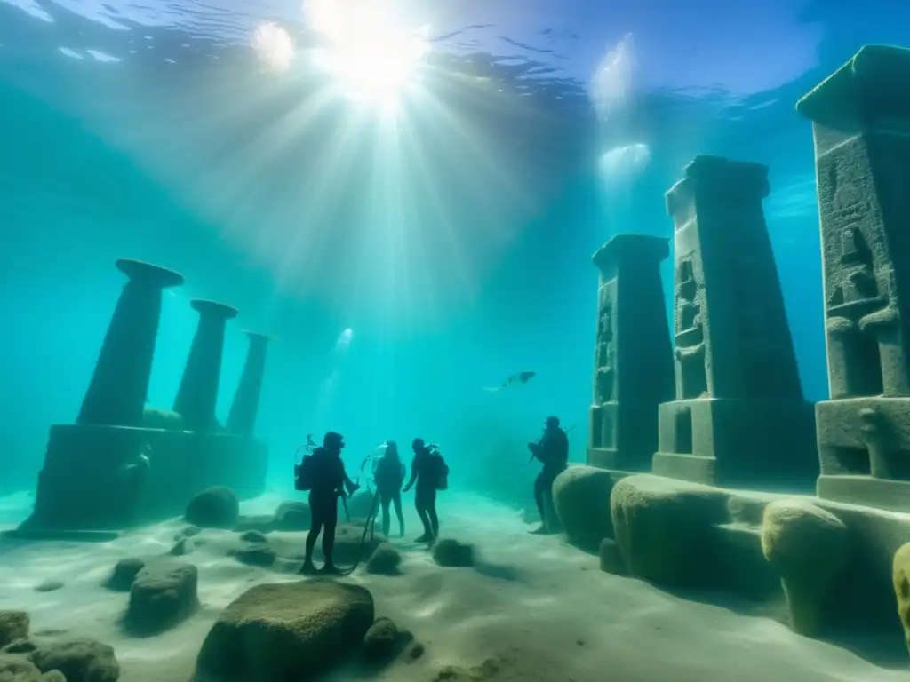 Exploración submarina en la misteriosa ciudad hundida de Heracleion.