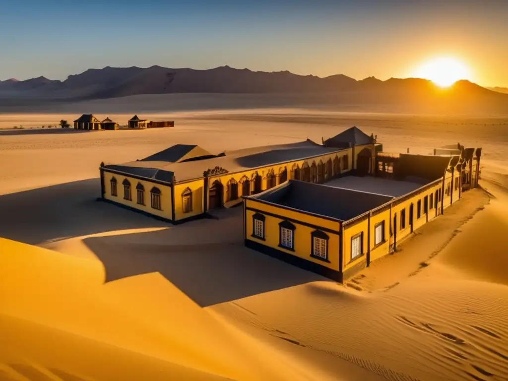 Ruinas coloniales en Swakopmund al atardecer