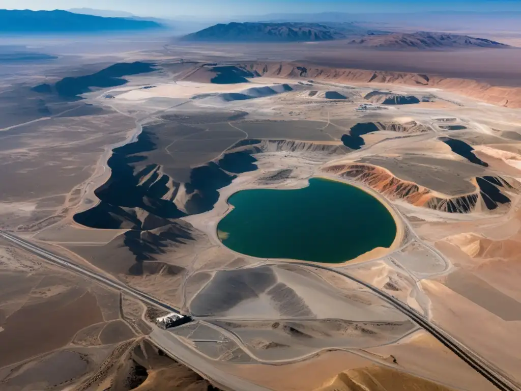 Vista aérea de la mina de cobre Chuquicamata en Chile, revelando la historia oculta de Chuquicamata y su impacto en la región.