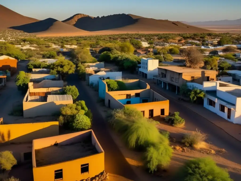 Ruinas coloniales: atardecer melancólico en Windhoek