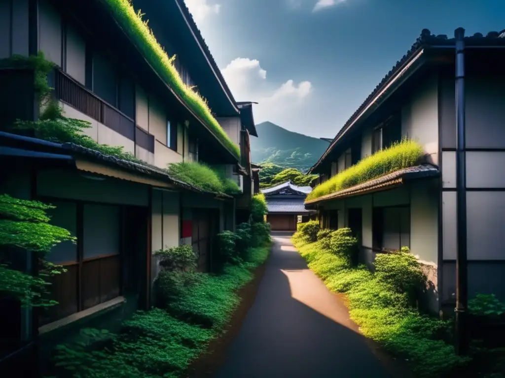 La Zona Roja de Japón, Tsunami 2011: Naturaleza reclama calles abandonadas, edificios desgastados y luz filtrada.